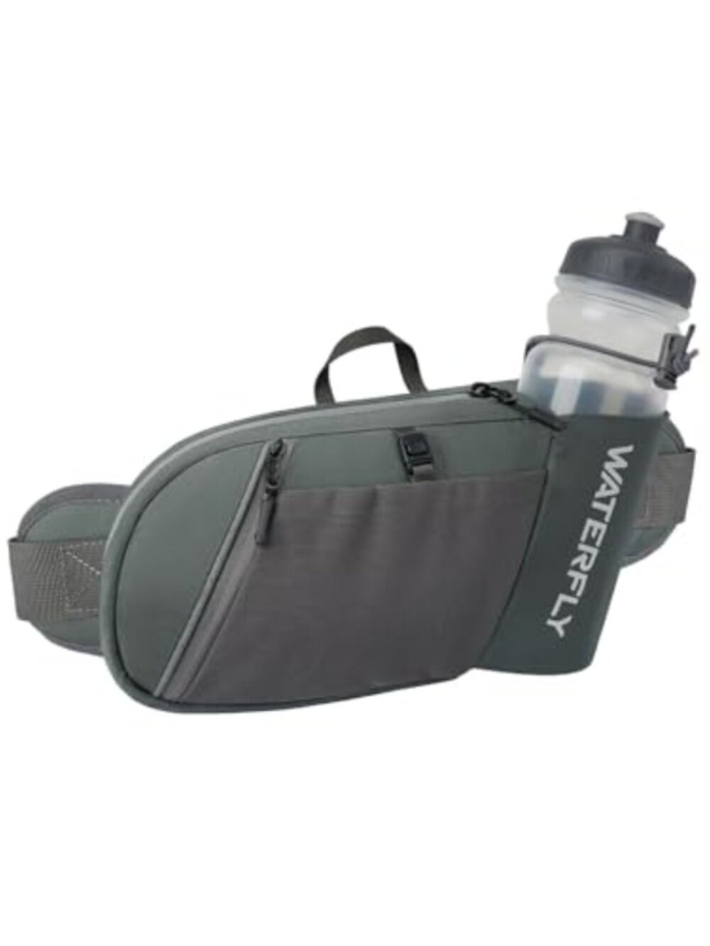 Water Bottle Fanny Pack Hiking Hydration Belt Nylon Adjustable Waist